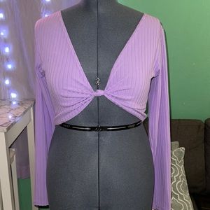 Ribbed knot crop top